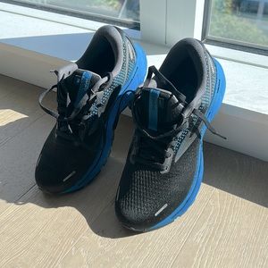 Men’s Brooks Ghost 14 Running Shoes - Black and Blue - Size 8.5